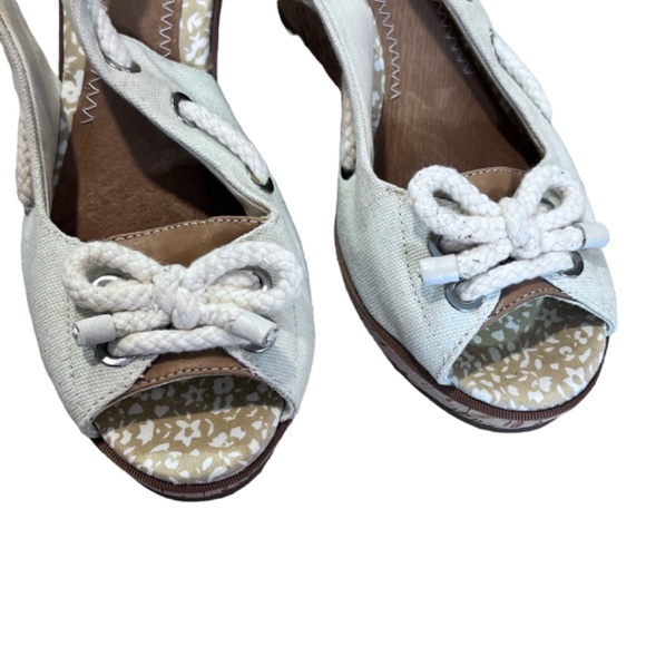 Sperry Top Slider Cork Wedged Slingback Shoes Sandals NWOT - Picture 2 of 15